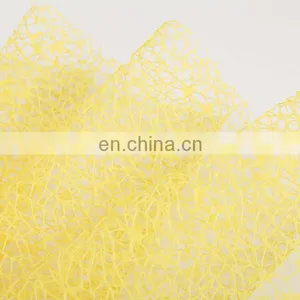 2015 Most Popular Europe Product Flower Decoration Yellow Plastic Mesh Fabric thumbnail-1