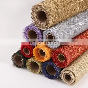 New Products 2015 Innovative Product Gold Spraying Hexagonal Flexible Metal Mesh Fabric thumbnail-2