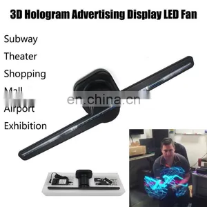 Digital Speaker Processor Lightening Advertisment Logo Floor Projector 5000lm Holographic 3d Led Fan Display thumbnail-3