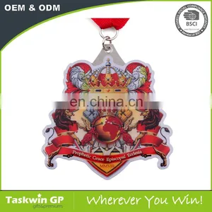 Newest Customized Souvenir 3d Custom Color Metals Medal With Ribbon thumbnail-1