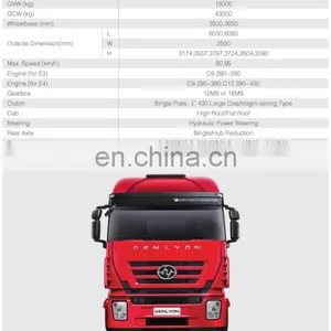 2017 Hot Selling Hongyan GENLYON C100 4*2 Tractor thumbnail-2