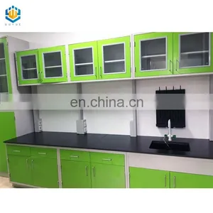 Chemistry Laboratory Table Metal Work Table Work Bench With Hanging Cabinets thumbnail-1