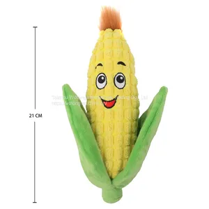 Bite Resistant Custom Interactive Corn Plush Pet Chew Squeaky Dog Toys thumbnail-2