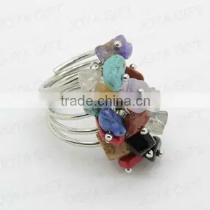 Mix Chip Stone Wrap Rings thumbnail-1