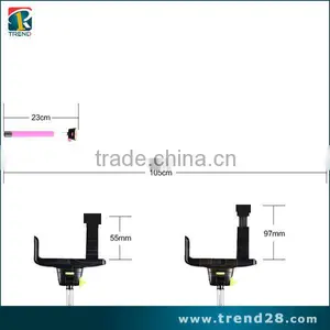 Wired Cable Take Pole Selfie Stick With Remote thumbnail-2