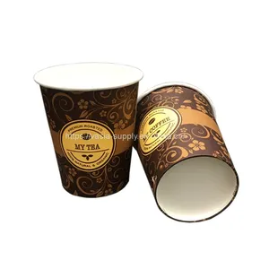 Custom Printed 8oz Single Wall Hot Paper Cup for Coffee, Milk Tea thumbnail-1