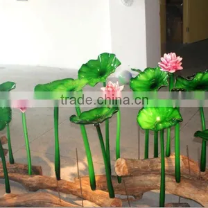 Handmade Murano Glass Lotus Flower for Garden thumbnail-1