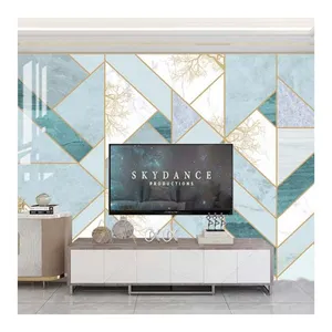 Luxury Tv Background Printing Wallpaper Murals 3D 5D 8D Wall Mural For Home Decoration Drop Ship thumbnail-2