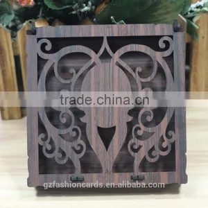 New Design Material Vintage Style Wedding Invitation Wooden Box thumbnail-1