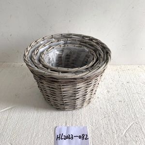 Outdoor Flower Pots Factory Hot Sale Small Woven Rattan Willow Basket thumbnail-1