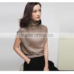 Summer Popular Lady Short-sleeved Shirt Loose Knit Wool Vest Sweater thumbnail-2