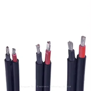 Solar Photovoltaic Cable Pv1f Twin 1500v 1000v Twin 4mm 6mm 10mm 16mm pv Solar Cable thumbnail-1