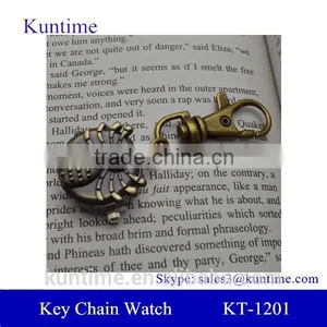 Custom Made Pocket Watch With Retro Style Metal Bronzed Key Chain Spider Watch thumbnail-1