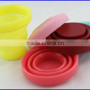 Durable Soft and Flexible Candy Color Collapsible SiliconeFolding Mug Cup thumbnail-1