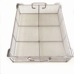 Professional Customized Stainless Steel Wire Mesh Basket With Handle thumbnail-4