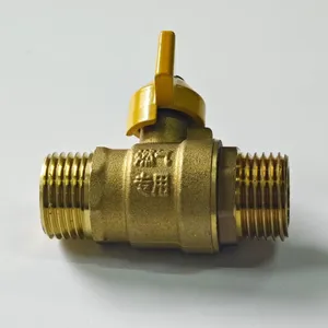 DN15 Double Outer Wire Copper Ball Valve, Gas Valve Switch,Keywords Water Heater Valve, Threaded Switch,Water Pipe Switch, thumbnail-5
