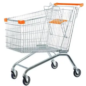 China Shopping Cart Manufacturer Custom Carbon Steel Wire Shopping Trolley thumbnail-2