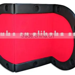 Padded Folding Poker Table Top Red thumbnail-1