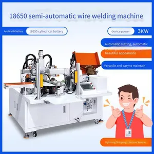 Semi-automatic Wire Welding Machine for Cylindrical Batteries, Capable of Single or Multiple Battery Series and Parallel Wire Welding, Suitable for 18650 Batteries, Welding Wire Mechanical Equipment thumbnail-3