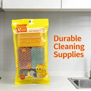 High Quality Scouring Pad Washing Dishes Household Cleaner Kitchen Sponge Green Scouring Pad thumbnail-4