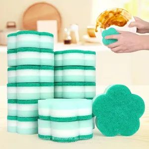 Scouring Sponge Pads Double Sided Kitchen Dishwashing Sponges Bulk Pack thumbnail-3