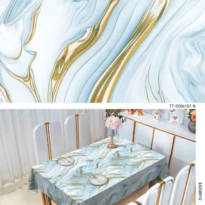 Marble PVC Tablecloth, Waterproof, Oil-proof, Easy to Clean, Perfect for Home Dining thumbnail-5