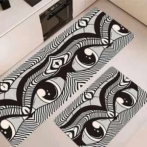 Classic White and Black Style Anti-Fatigue Rugs Kitchen Anti-Fatigue Mat thumbnail-1