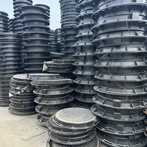 Customized Cast Iron Drainage Manhole Covers High Precision Round Manhole Cover Black Durable Half Weight Jingdong Model 600 thumbnail-5