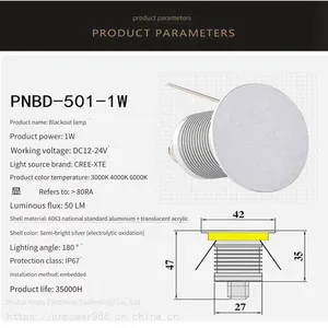 Pnpower Low-voltage Wall Lamp With Hidden Light Source and no Embedded Parts, no Glare, Model Pnbd-1w-501 thumbnail-3