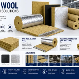 Rock Wool Manufacture, Rock Wool Board/Blanket/Pipe Factory, Rock Wool With FSK Facing or Black Fiber Glass thumbnail-3