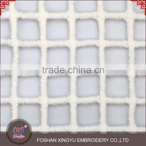 Top Quantity New Product Polyester Chevilled Silk Plaid White Lace Fabric Decoration for Lady Clothing thumbnail-2