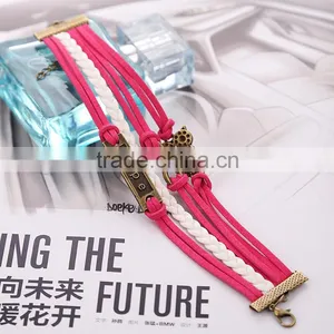 China High Quality Jewelry Vintage Owl Hope Braided Bracelet in 4 Pcs Quality Choice thumbnail-2