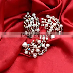 Fashion Design Hot Sale Charming Ladies Brooch Rhinestone Pearl Shaped Jewelry thumbnail-3