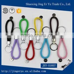 Customized Braid Colourful PU Keychain thumbnail-2