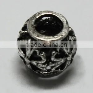 Pdora Europe America Style Bracelets Large Hole Beads Accessories, DIY Hollow Metal Beads Jewelry thumbnail-2