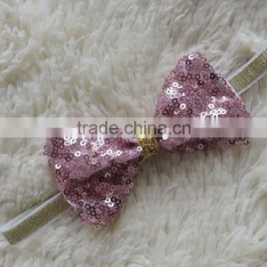 2016 Sequined Colorful Baby Girls Hair Accessory Big Bow Style Sparkling Kids Headbands thumbnail-5