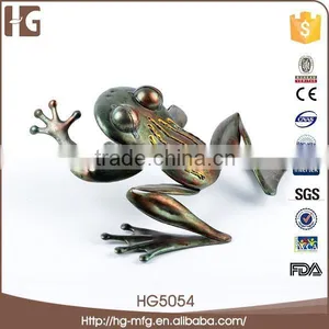 Charming Design Metal Frog With Flower 17x17x31CMH HG4962 Novelty Handicrafts for Wholesales thumbnail-3