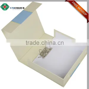 Custom Luxury Print Cardboard File Folder Metal Ring Binder Clips thumbnail-3