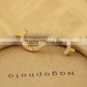 CZ6528 Wholesale Mirco cz Pave Letter S Bracelet Charm Connectors thumbnail-1