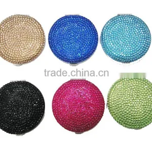 Pocket Rhinestone Mirror Crystal Cometic Mirror thumbnail-4