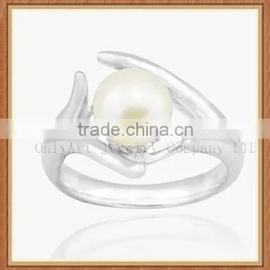 Black Pearl Rings 925 Stereling Sliver Jewelry Rings for Women Wedding Rings thumbnail-3