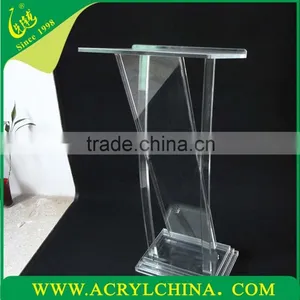 Transparent Plexiglass Speak Stage With 500mm*380mm*1180mm, Square Clear Acrylic Speak Stage With Gross Weight 40kg thumbnail-1