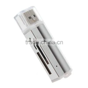 Portable Universal Mini All in One USB 2.0 Multi Memory Card Reader for TF M2 MMC MS Pro Duo White Wholesale thumbnail-4