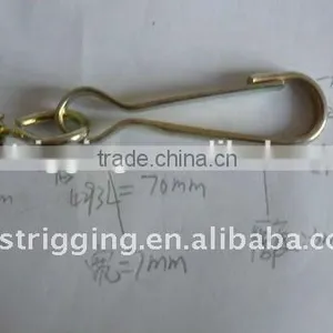 High Quality 4293w Yellow Zinc Plated Steel Spring Hook thumbnail-1