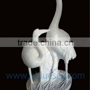 Natural Stone White Cranes Garden Statue thumbnail-1