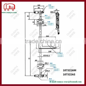 Semi Trailer Reliable Quality Door Locks And Handles 107322AM 107322AS thumbnail-2