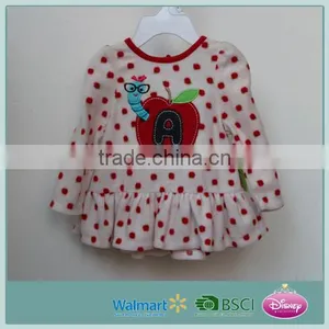 Baby Dress New Style Baby Girl Winter Dresses With All Over Red Dots Printed thumbnail-1