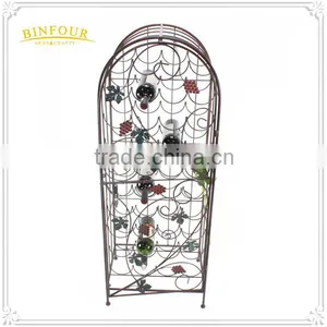 Customized Floor Standing Display Rack Metal Wine Rack Cabinets thumbnail-3