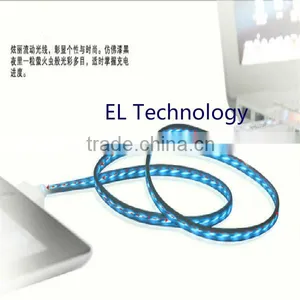 China Mobile Usb Data Cable Visible Flow Led Light Usb Charging Sync Cable for IPhone4 thumbnail-3