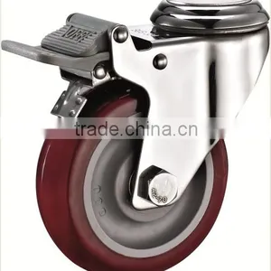 304 Stainless Steel Medium Duty Casters With PU Wheel thumbnail-5